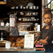 French Menu Pedestal Sign