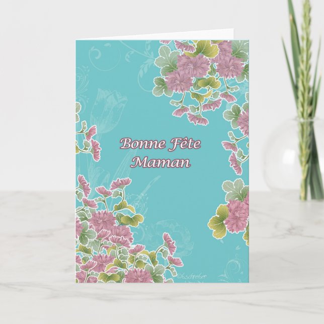 french mother's day card, bonne fête maman card (Front)