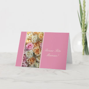 french mother's day pastel roses card
