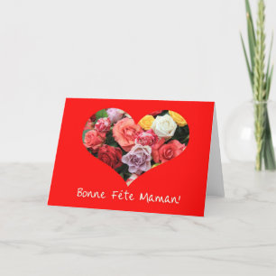 French Mother's Day rose card