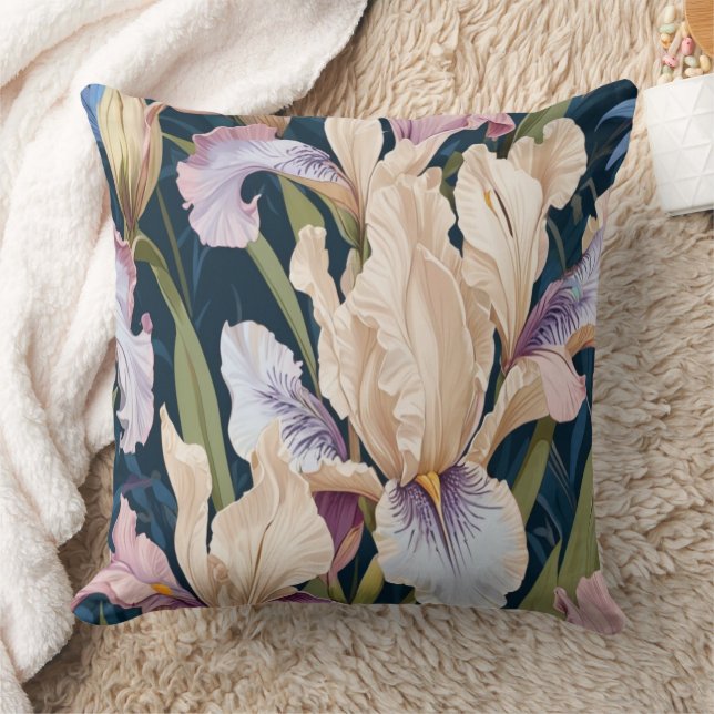 French National Iris & Lilly Cushion (Blanket)