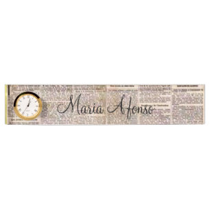 French Newspaper, France  Desk Nameplate