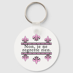 French No Regrets Products Key Ring