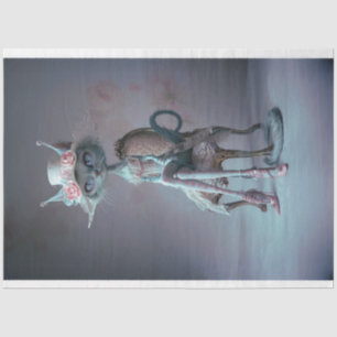 French Nobel Mystical Cat Decoupage Tissue Paper