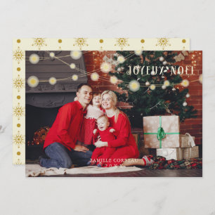 French Noël Modern Elegant Chic Photo Family Holiday Card