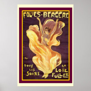 French Nouveau "Folies Bergere" 13 x 19 poster