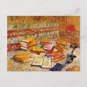 French Novels & Rose (F359) Van Gogh Fine Art Postcard