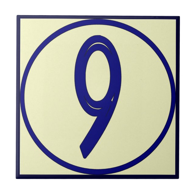 French Number Tile 6 or 9 (Front)