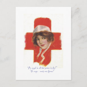 French Nurse Angel Postcard