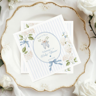 French Nursery Baby Shower Coquette Clothesline  Napkin