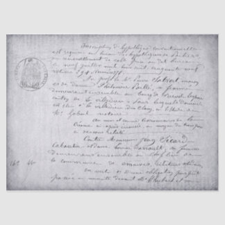 French Old Script Decoupage  Tissue Paper