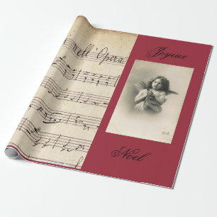 French Opera Sheet Music & Vintage Photo GIFT WRAP
