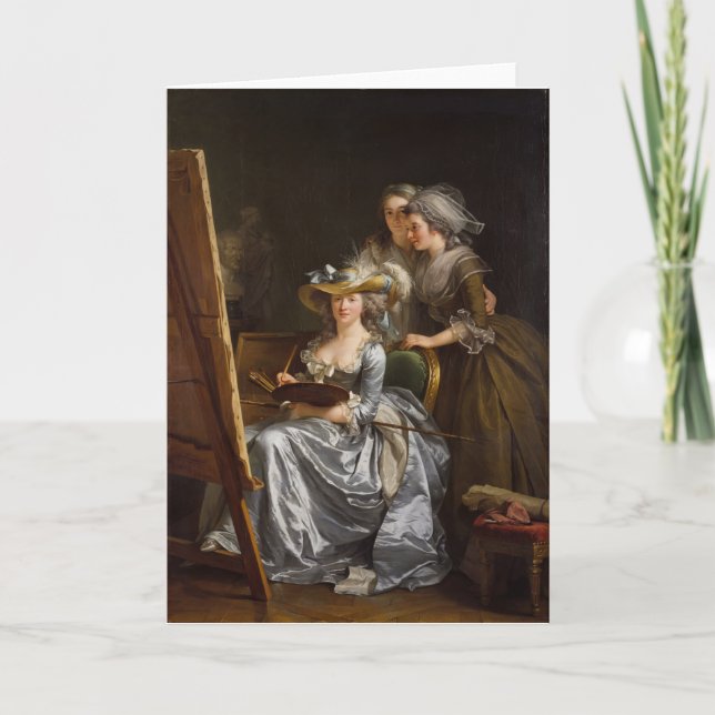 French Painter and Her Students Card (Front)