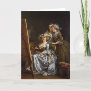 French Painter and Her Students Card