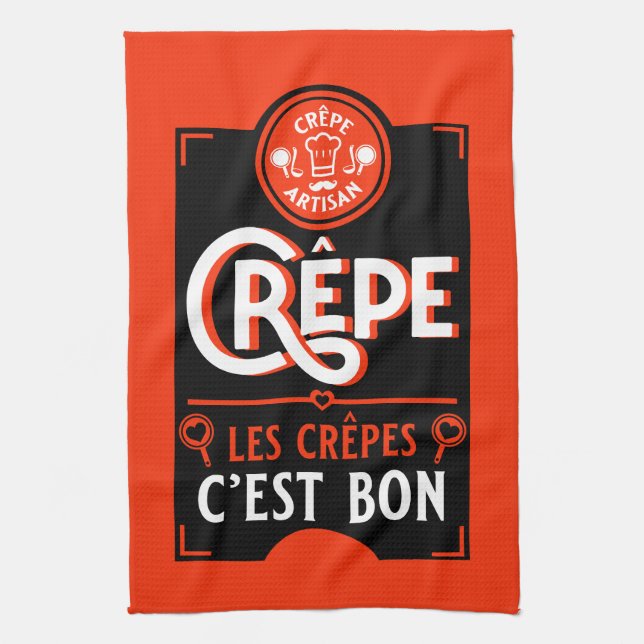 French Pancakes Tea Towel (Vertical)