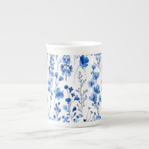 French Paper Wildflowers Pattern Design-98186 Bone China Mug