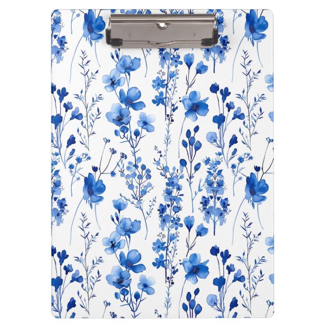 French Paper Wildflowers Pattern Design-98186 Clipboard (Front)