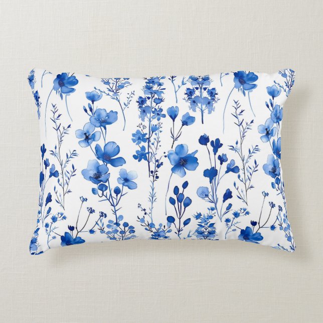 French Paper Wildflowers Pattern Design-98186 Decorative Cushion (Front)