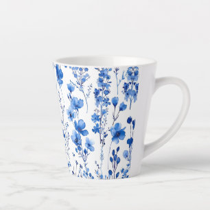 French Paper Wildflowers Pattern Design-98186 Latte Mug