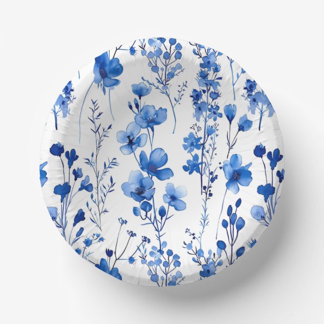 French Paper Wildflowers Pattern Design-98186 Plate (Front)