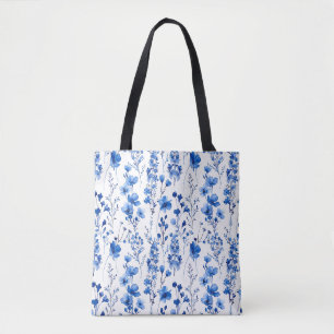 French Paper Wildflowers Pattern Design-98186 Tote Bag