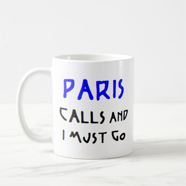 french paris calls coffee mug (Left)
