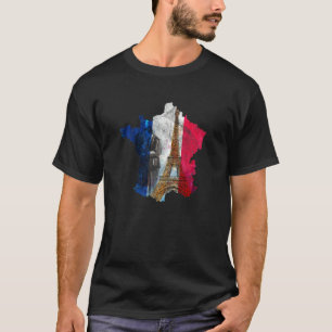 French  Paris  Eiffel Tower Marseille Bonjour Men T-Shirt