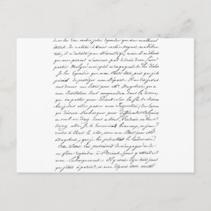 French Paris Script Postcard