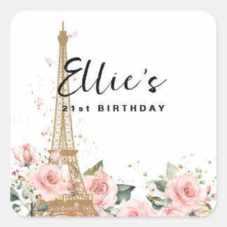 French Paris theme party Eiffel Tower stickers
