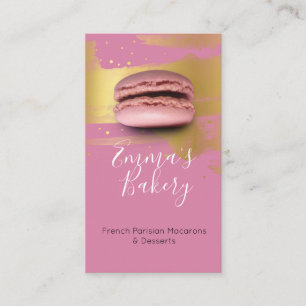 French Parisian Macarons & Desserts Business Card