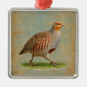 French Partridge design Christmas tree decoration