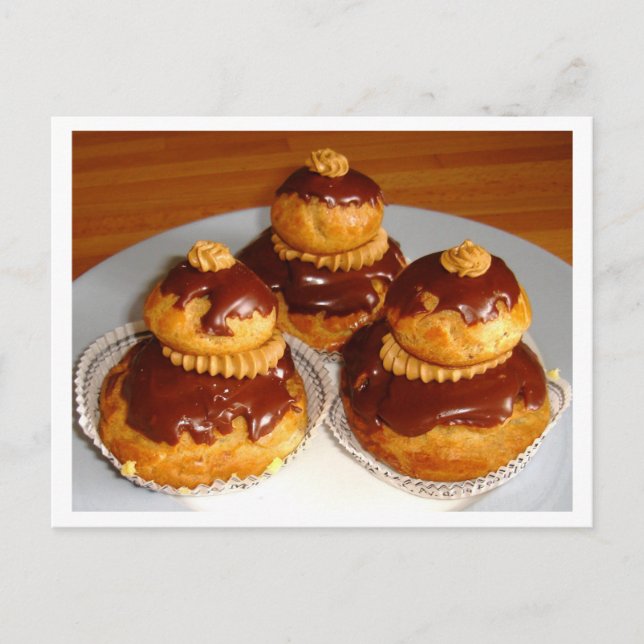 French Pastry Choux Bun Photo Postcard (Front)