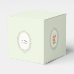 French Patisserie Boulangerie Macarons Mint Green Favour Box