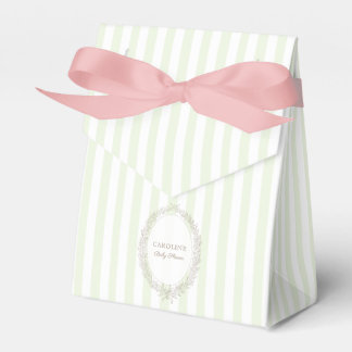 French Patisserie Boulangerie Mint Green Stripe Favour Box