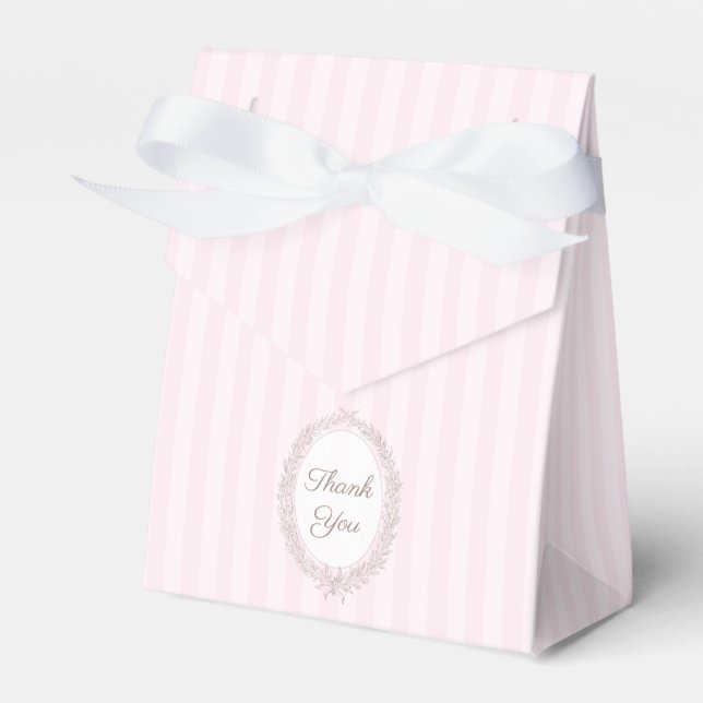 French Patisserie Boulangerie Pink Birthday Gift Favour Box (Front Side)