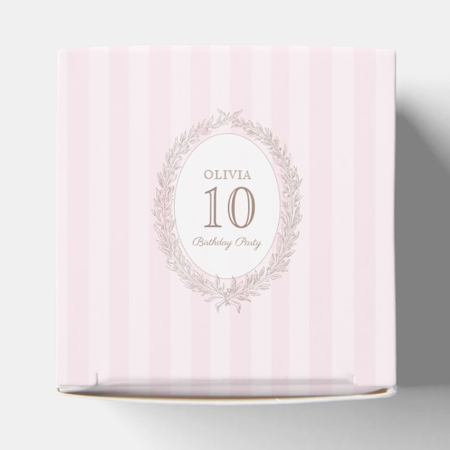  French Patisserie Boulangerie Pink Birthday Gift Favour Box (Top)