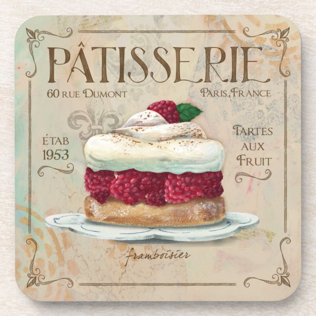French Patisserie Coaster Home Decor (Front)
