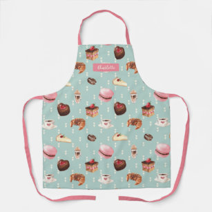French Patisserie Macaron Coffee Cake Personalised Apron