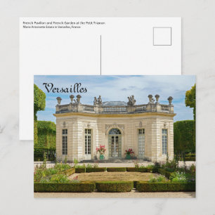 French Pavilion and French Garden in Versailles Postcard
