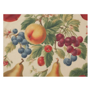 French Peach, Cherries, Blueberries, Pears, Apples Tablecloth
