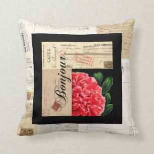 French Peony Bonjour Pillow