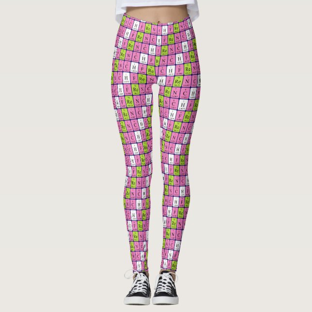 French periodic table patriotic leggings 1 (Front)