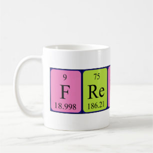 French periodic table patriotic mug