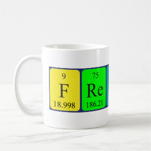 French periodic table patriotic mug
