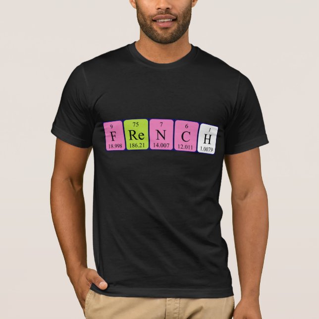 French periodic table patriotic shirt (Front)