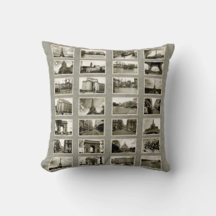 French Photo Collage Cushion