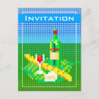 French picnic pixel art 8-bit colourful funny