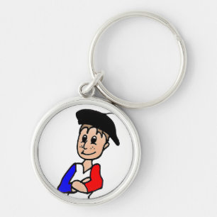 French Pierre cartoon Keyring