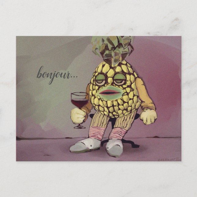 french pineapple postcard (Front)