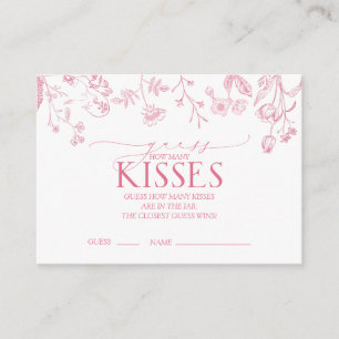 French Pink Victorian Floral Bridal Shower Game Enclosure Card